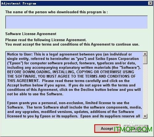 爱普生l800清零软件