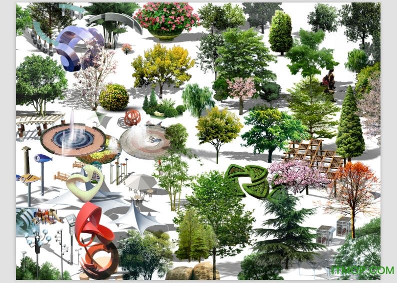 PS鸟瞰图素材PSD