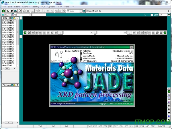 xrd分析软件MDI Jade 6.5