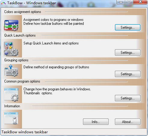 自定义任务栏(TaskBow)