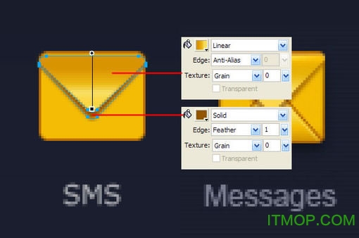 fireworks中进行图标细节刻画