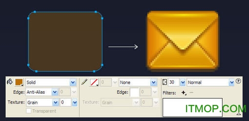 fireworks中进行图标细节刻画