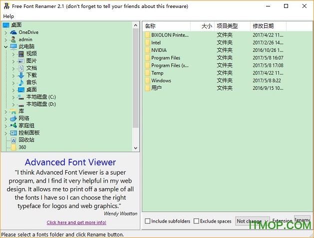 Free Font Renamer(字体重命名工具)