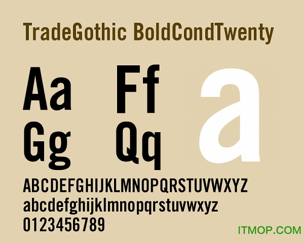 TradeGothic BoldCondTwenty