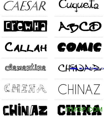 英文字体C库950款打包