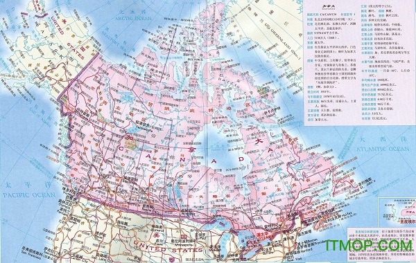 加拿大地图中文版全图 加拿大地图中文版全图