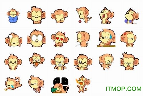 搞怪的花生猴表情包