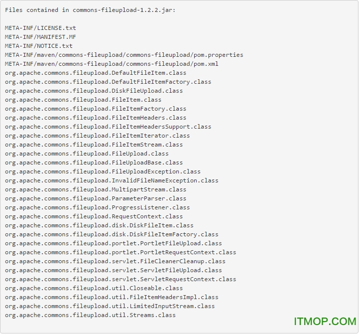 commons-fileupload-1.2.1.jar免费版