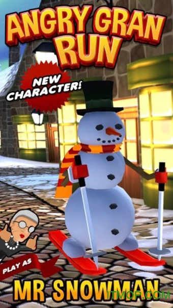 愤怒的老奶奶玩酷跑圣诞版