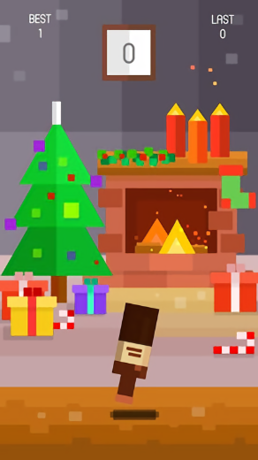 翻转瓶子圣诞游戏