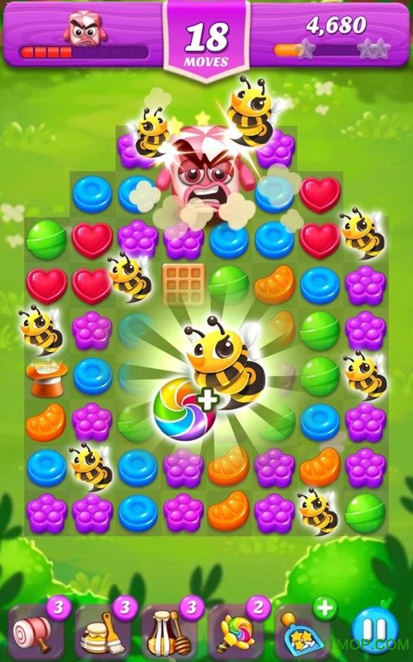 棒棒糖和棉花糖match3游戏