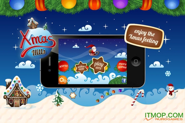 圣诞老人滑雪游戏