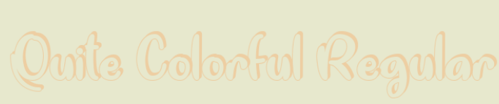 Quite Colorful字体