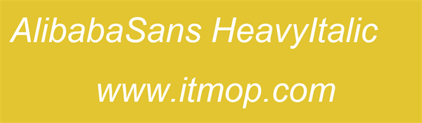 AlibabaSans HeavyItalic字体下载