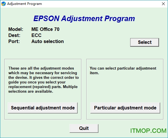 爱普生office70清零软件下载