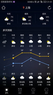 星空天气闹钟app