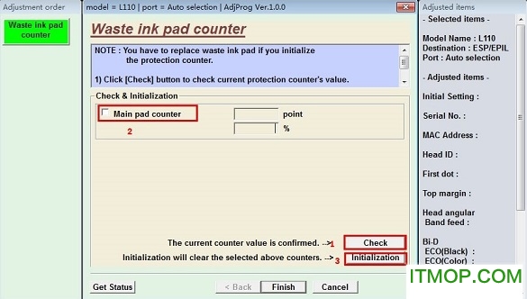 爱普生l355清零软件