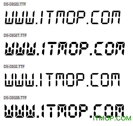 ds digital字体