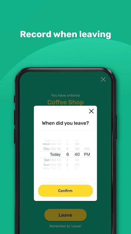 LeaveHomeSafe app