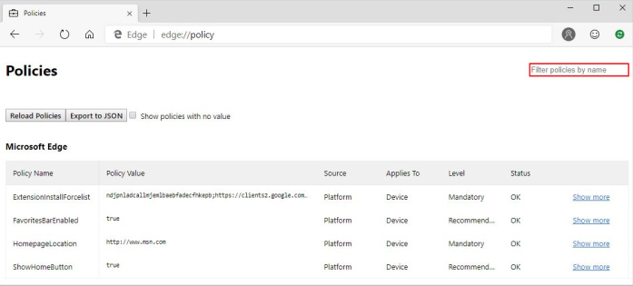 Microsoft Edge Enterprise