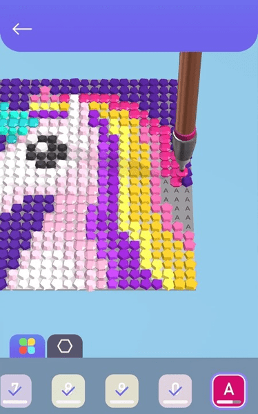 钻石彩绘asmr填色游戏