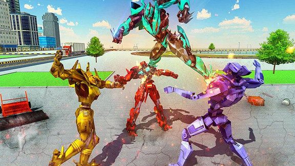 警车变形机器人游戏