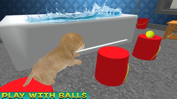 呆萌奶狗酷跑游戏