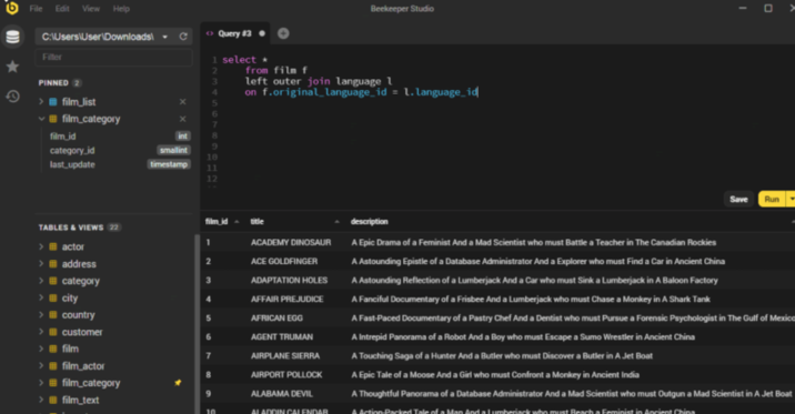 Beekeeper Studio Beekeeper Studio数据库