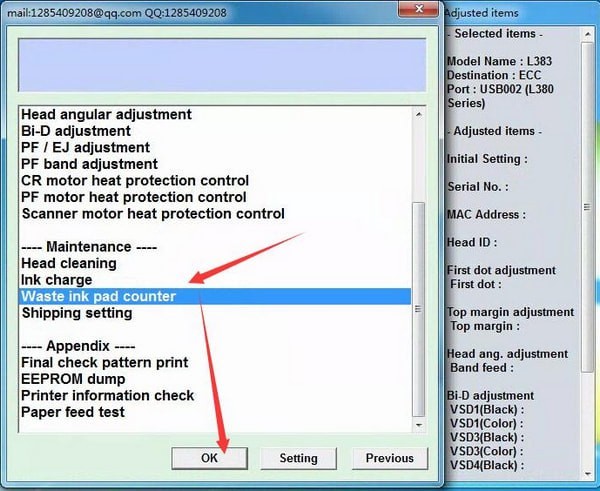 爱普生l3156废墨清零软件