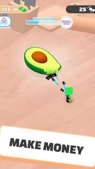 空闲蚂蚁搬食物游戏