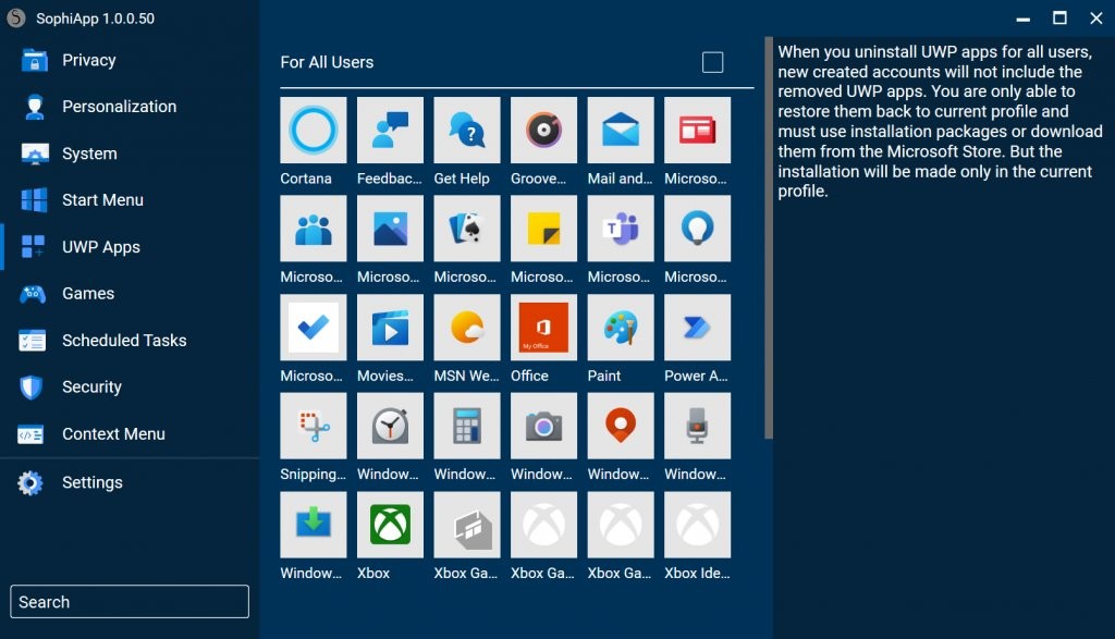 SophiApp(开源win10/win11优化工具)