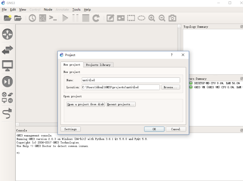 GNS3+GNS3.IOU.VM.ova安装说明