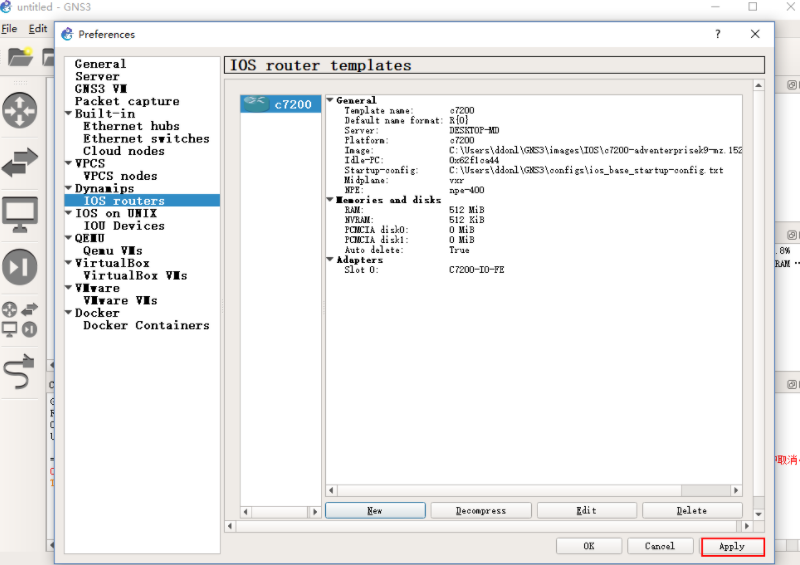 GNS3+GNS3.IOU.VM.ova安装说明