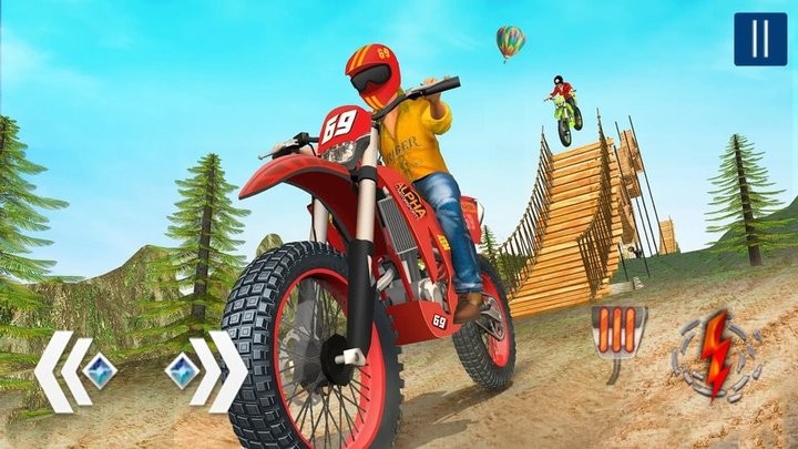 山地特技摩托游戏