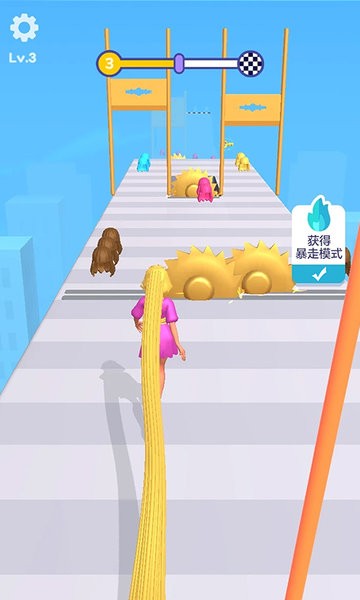 长发女孩跑酷游戏